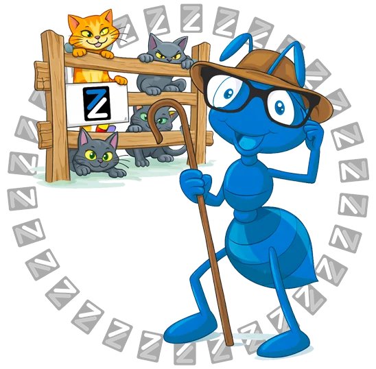 Zarpra ant mascot herding cats